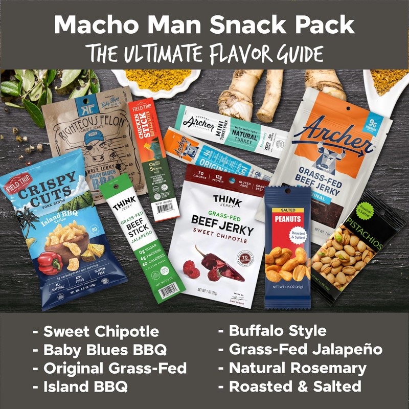 Macho Man Snack Pack Jerky Gift Box - High Protein
