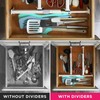 4 Adjustable Drawer Dividers, Organize Silverware and Utensils in Home