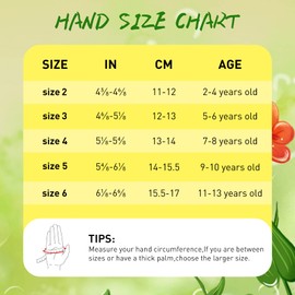 AIGEVTURE Kids Gardening Gloves 3 Pairs for Age 2-13,Toddler Garden Gloves, Soft Safety Nitrile Coated Children Yard Work Gloves-6