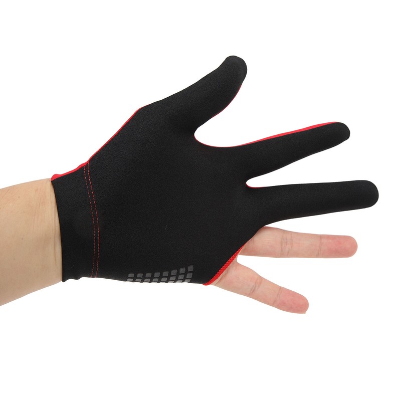 Left Hand Billiard Gloves Polyurethane Fiber Average Size Three Fingers