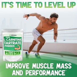 XPRS Nutra L Carnitine L Tartrate Powder - Premium Pure L Carnitine Tartrate - L-Carnitine - Vegan Friendly Bulk L Carnitine Powder - Amino Acid Supplement (8 Ounce)