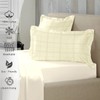 100% Cotton Cream Big Checks Oxford Pillow Cases 2 Pack,