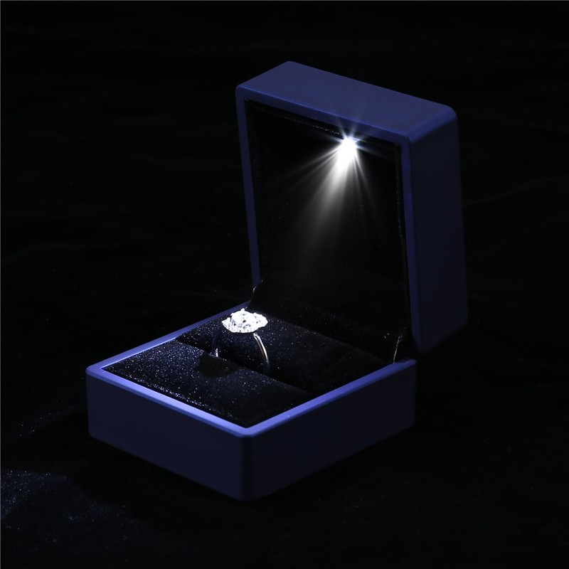 Ring Case LED Light Ring Box 4 Color Gift Box