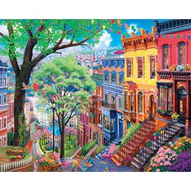 White Mountain Spring in The City Puzzle 1000 Piece Seasonal Jigsaw Puzzles for Families
