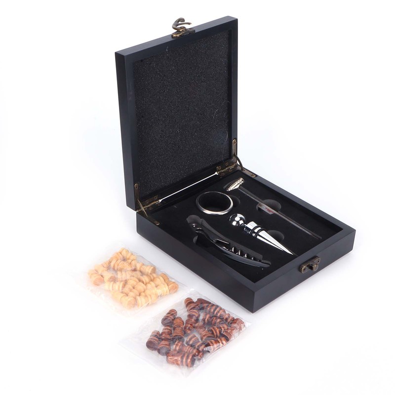 Stainless Steel Wine Opener Set with Thermometer Wine Corkscrew Present