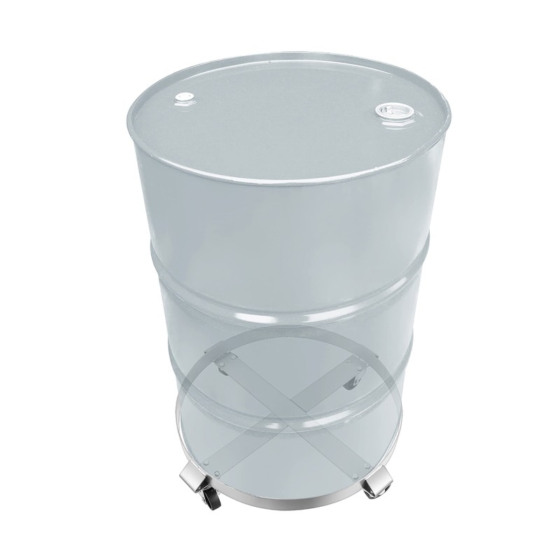 55-Gallon Drum Dolly - Heavy-Duty Steel Dolly with Cross Braces