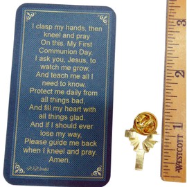 Westmon Works First Communion Chalice Pin Accessory Set for Boys or Girls, One Inch, Metal, No Gemstone