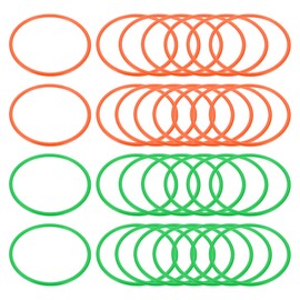 PATIKIL Plastic Toss Ring 5.31 Inch, 30 Pack Sports Rings Toss Game Speed and Agility Practice Rings for Carnival Outdoor Games Supplies Bean Bags Throwing Yard Games, Orange/Green