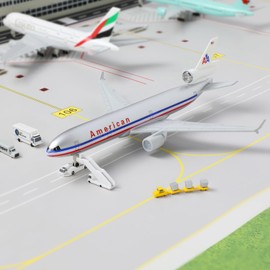 QIYUMOKE MD-11 1/300 Diecast Metal Airplane Model Kits with Stand (8.3-inch L) Cargo Airplane Model for Adult Plane Toy Aviation Gifts or Collections