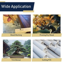 Keyhole Saw - 5” Japanese Detail Jab Trim Saw for Wood Moldings, Carving, Sheetrock or Drywall Cutting Tool - Fine Tooth 13 TPI Wood Handle Drywall Knife Cutter Woodworking Tools by Kings County Tools