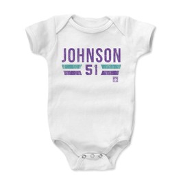 500 LEVEL Randy Johnson Baby Infant One Piece Bodysuit (6M, White) - Randy Johnson Arizona Font