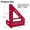 CHmiss 3D Multi-Angle Measuring Ruler, 22.5-90 Degree Aluminium Alloy 3D