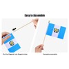 HSQCEZ 12Pcs Small Guatemala Flags on Wooden Stick Mini Guatemalan