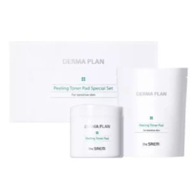 The Saem 더샘 더마 플랜 필링 토너 패드 본품 + 리필 세트 The Derm Plan Peeling Toner Pad Set with Refill