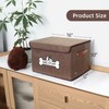 Thankspaw Fabric Dog Toy Box with Lid, Collapsible Storage Bin,