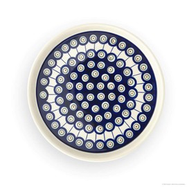 Bunzlauer Keramik Plate Flat with 2.5 cm Rim, Diameter 24.5 cm, Decor 8