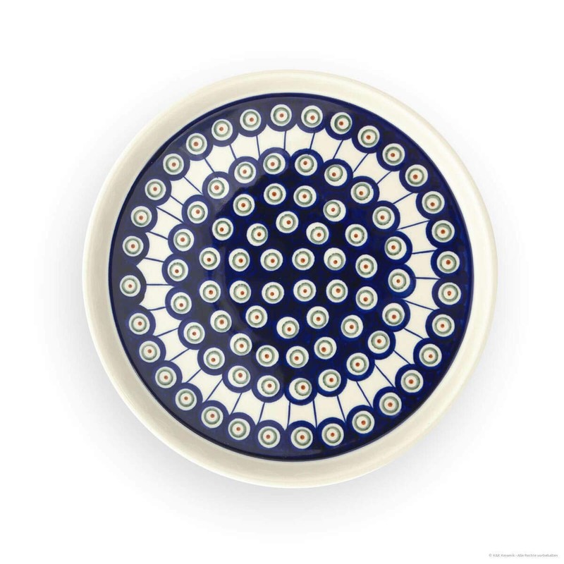 Bunzlauer Keramik Plate Flat with 2.5 cm Rim, Diameter 24.5