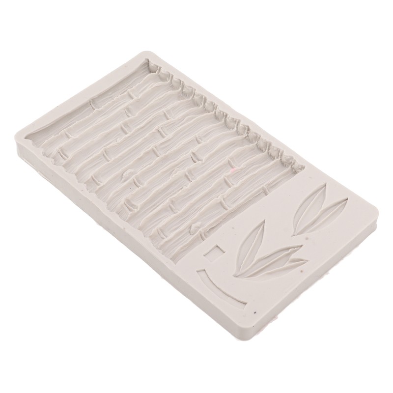 Silicone Mold Safe Elastic Grey Leaves Bamboo Design Tear Resistant