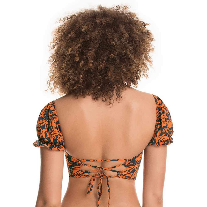 Maaji Bustier de Bikini con Aros para Mujer, Naranja/Fiesta de