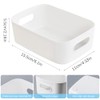 Hwtcjx Set of 6 Storage Boxes, Organiser with Handle, Plastic