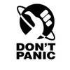 Don't Panic - Hitchhikers Guide - Sticker Graphic - Auto, Wall, Laptop, Cell, Truck Sticker for Windows, Cars, Trucks