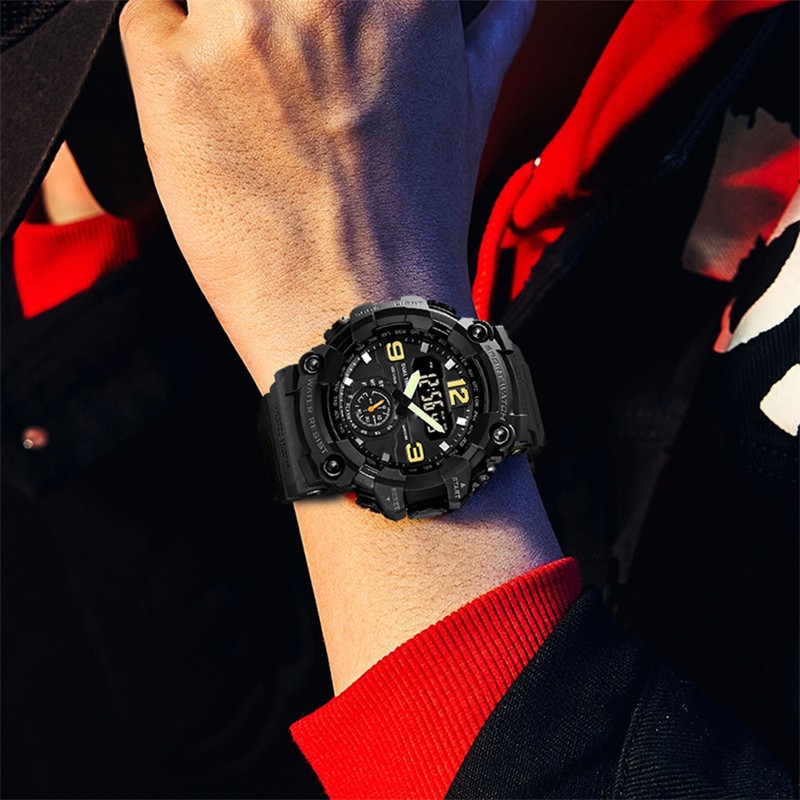 Men Digital Watch Waterproof Stopwatch Timing Date Display Alarm Clock