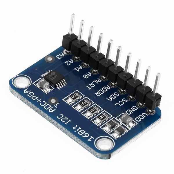 Jiawu 16‑Bit I2C ADC Module, Programmable Gain Amplifier, Large Signal