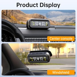 SEACOT SEACOT Solar TPMS Tire Pressure Monitoring System - Professional Edition (0-87 PSI), 4 Sensors, Solar and USB Charging, LCD Display, 6 Alarm Modes, Suitable for Car, RV, SUV, MPV, and Sedans