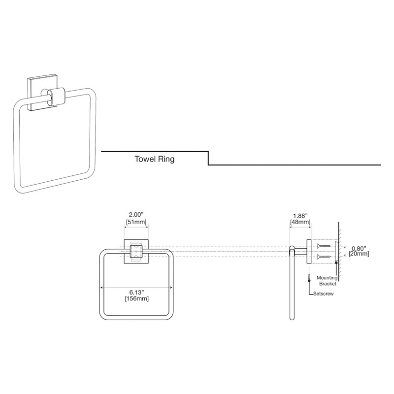 Gatco 4062 Elevate, Towel Ring, Brushed Brass