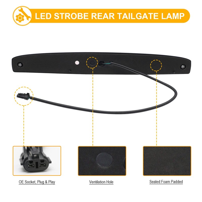 R&F Auto LED Rear Tailgate Light Compatible with 2003 2004