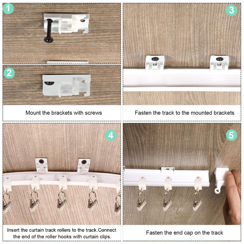 Curved Ceiling Curtain Track Bendable Mount for Curtain Rail Bunk