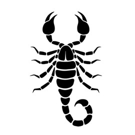 Bargain Max Decals Scorpion Silhouette Decal Notebook Car Laptop 5.5" (Black)