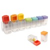 DJAPWPX Plastic Magnetic Weekly Pill Organizer, Removable Large Capacity Weekly