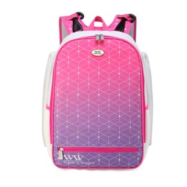 WARRON WOODS Chroma Series Softball Baseball Backpack Pink/White with Zipper Pocket