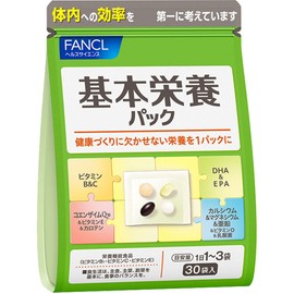 FANCL Basic Nutrition Pack (10 to 30 Day Supply), 30 Bags (4 out of 1 Bag), 120 Tablets Supplement