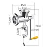 Meat Grinder Small Aluminum Alloy Composite Wood Incisive Blade Silver