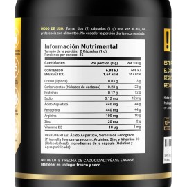 Testosterona Hombre 90 Cápsulas Maca Negra Fenogreco B Life