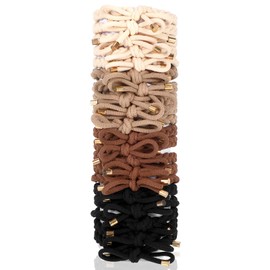 20 Pcs Braided Hair Ties No Damage, Nylon No Crease Ponytail Holders for Women Girls, Soft Colorful Bow Cute Elastics Hair Ties Bracelet Bulk, Elegant Non-Slip Bow Accessories for Long Thick