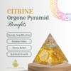 Citrine Orgone Pyramid - Clarity, Emotional Balance, Insomnia Relief -