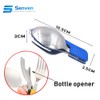 Senven 2 Pieces 4-in-1 Camping Tableware Camping Accessories Stainless Steel