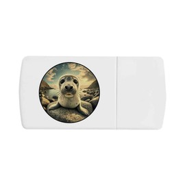 'Grey Seal Pup' Pill Box with Tablet Splitter (PI00033022)