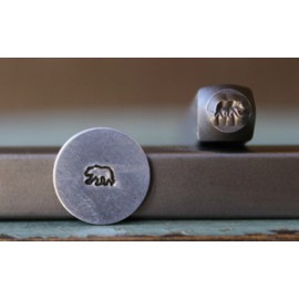 Brand New 4mm Baby Grizzly Bear Metal Punch Design Stamp - Supply Guy - CH-174
