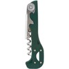 Boomerang Two-Step Corkscrew Wine Opener with Built-In Foil Cutter and Bottle Opener - Dark Green