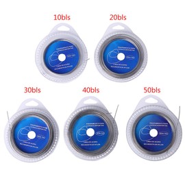 5 Types Fishing Steel Wire Fishing Lines,10m 7 Strands Braided Leader Sea Fishing Steel Wire Covered with Plastic Fishing Line Wire Leader Vinyl Coated Stainless Steel Trace Lures Leader Wire (50 lbs)