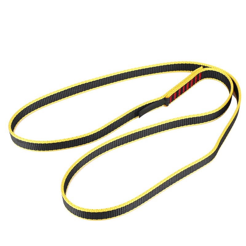 Outdoor Climbing Load Bearing Flat Belt Strap Safety Mountaineering Rope(120*1.6cm)