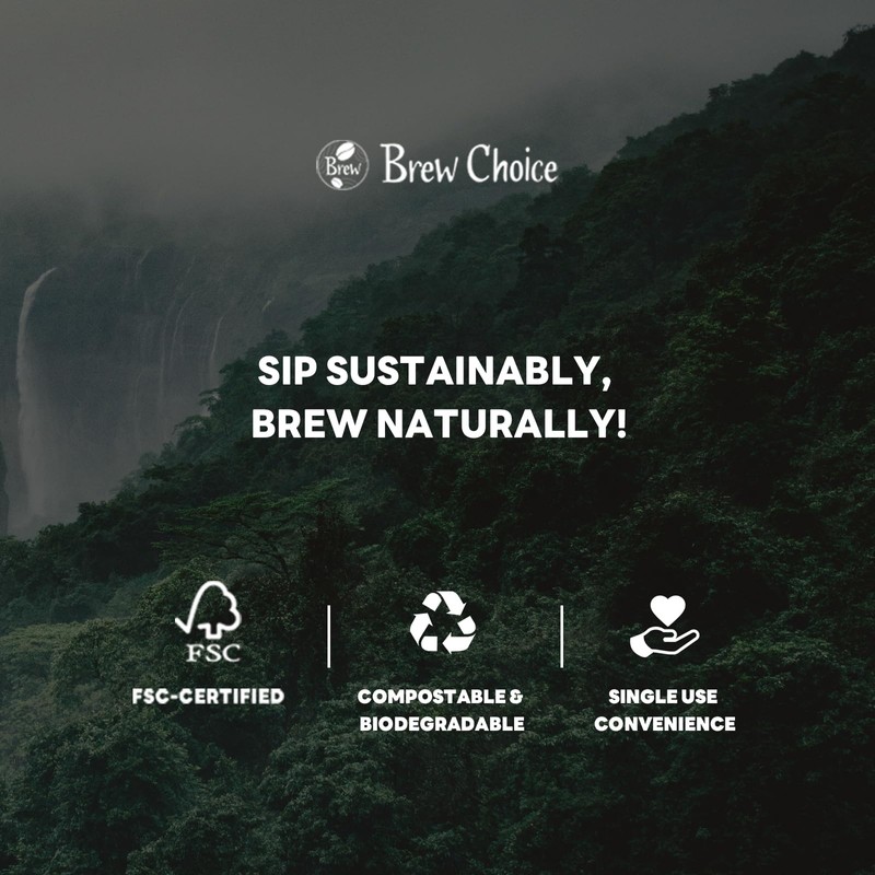 Brew Choice 200ct Pre-folded Unbleached Cone Coffee Filters, Upgraded 30%