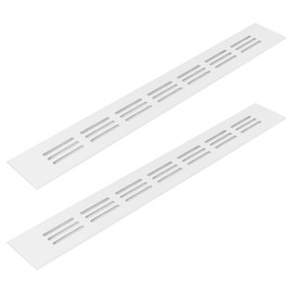 Vent Systems 40 x 300 mm Pack of 2 White Aluminium Ventilation Grilles HVAC, Heating, Cooling and Ventilation Applications. Indoor and Outdoor Vent Cover