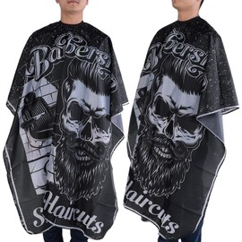 Yinhing Barbers Cape Gown, Hair Cutting Cape for Men Supreme, Waterproof Antistatic Hair Styling Barber Cape Salon Apron for Hairstyle Cut and Dyeing Perm 9.44 x 5.9 Inches, black