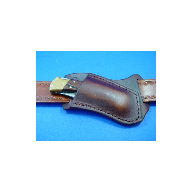 Custom Right Hand Cross Draw Leather Knife Sheath for Buck