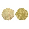 speed mao Fashionable Rose Coasters PVC Insulated Gold Set of